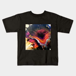 "Reactive Desire" acrylic fluid art painting Kids T-Shirt